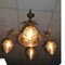 Antique Spanish Gilt Bronze Eagles and Crystal Ceiling Lamp, 1920s, Image 3