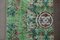 Alfombra de pasillo turca vintage de lana verde floral, años 60, Imagen 2