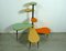 Large Mid-Century Modern German Side Table Plant Stand in Triangle Shaped, 1960s 4