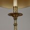 19th Century Floor Lamp in Brass & Fabric Lampshade, Italy 3