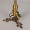 19th Century Floor Lamp in Brass & Fabric Lampshade, Italy 7