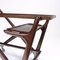 Vintage Service Cart Stained Beech & Glass, Italy, 1950s 6