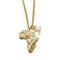 Faux Pearl and Strass Africa Map Pendant Necklace from Chanel 3
