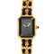 Orologio da donna con quadrante nero al quarzo dorato di Chanel, Immagine 1