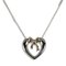 925 750 Heart Ribbon Combination Pendant Necklace from Tiffany &Co. 1