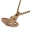 Orb Motif Necklace Pendant Brass Rhinestone Pink Gold from Vivienne Westwood 4