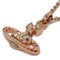 Orb Motif Necklace Pendant Brass Rhinestone Pink Gold from Vivienne Westwood 3
