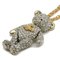 Teddy Bear Motif Necklace Pendant Rhinestone Silver Gold Color from Vivienne Westwood 3