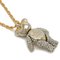 Teddy Bear Motif Necklace Pendant Rhinestone Silver Gold Color from Vivienne Westwood 4