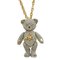 Teddy Bear Motif Necklace Pendant Rhinestone Silver Gold Color from Vivienne Westwood 1