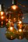 Lampadario grande in ottone e vetro ambrato attribuito a Hans-Agne Jakobsson, anni '50, Immagine 9