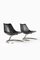 Scimitar Easy Chairs in Steel and Leather by Preben Fabricius & Jørgen Kastholm, 1962, Set of 2 3