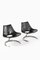 Scimitar Easy Chairs in Steel and Leather by Preben Fabricius & Jørgen Kastholm, 1962, Set of 2 2