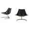 Scimitar Easy Chairs in Steel and Leather by Preben Fabricius & Jørgen Kastholm, 1962, Set of 2 1