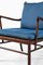 Colonial Easy Chairs in Mahogany, Woven Cane and Fabric by Ole Wanscher, 1960s, Set of 2, Image 8