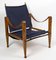 Armchairs in Oak, Leather and Canvas, 1960s, Set of 2 2