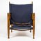 Armchairs in Oak, Leather and Canvas, 1960s, Set of 2 9