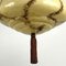 Suspension Art Déco en Opaline Crème Marbrée et Bronze avec Pompon, Allemagne, 1930s 7