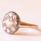 Antique 14k Yellow Gold and Silver Daisy Ring with Rosette-Cut Diamonds, 1900s 3