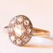 Antique 14k Yellow Gold and Silver Daisy Ring with Rosette-Cut Diamonds, 1900s 2