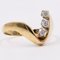 Vintage 18k Yellow Gold Ring with Three Diamonds, 1970s 4