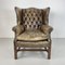 Brown Leather Library Armchair 4