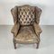 Brown Leather Library Armchair 3