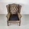 Brown Leather Library Armchair 5