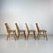 Swedish Spindle Back Beech Dining Chairs from Edsbyverken, 1960s, Set of 4 7