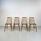 Swedish Spindle Back Beech Dining Chairs from Edsbyverken, 1960s, Set of 4 1