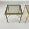 Small Square Brass and Glass Coffee Tables, 1960s, Set of 2 2
