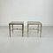 Small Square Brass and Glass Coffee Tables, 1960s, Set of 2 1