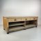 Vintage Industrial Beech and Sycamore Bakers Table, Image 1