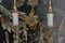Italian Gilt Metal Two-Light Sconce with Crystal Glass Flowers and Prisms, 1970s 6