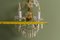 Italian Gilt Metal Two-Light Sconce with Crystal Glass Flowers and Prisms, 1970s 16