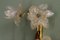 Italian Gilt Metal Two-Light Sconce with Crystal Glass Flowers and Prisms, 1970s 15