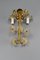 Italian Gilt Metal Two-Light Sconce with Crystal Glass Flowers and Prisms, 1970s 19