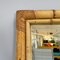 Espejo de pared italiano Mid-Century moderno con bambú y madera, años 60, Imagen 6