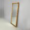 Mid-Century Italian Modern Wall Mirror with Bamboo and Wood, 1960s, Image 2