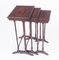 Antique Victorian Mahogany & Inlaid Nesting Tables, 1880s, Set of 3 2