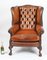 Antique Leather Chippendale Wingback Armchairs, 1920s, Set of 2, Image 19