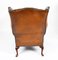 Antique Leather Chippendale Wingback Armchairs, 1920s, Set of 2 18