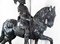 Life Size Roman Armoured Cavalry Officer on Horseback, 20th Century, Bronze 8