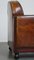 Art Deco Ledersessel mit Holz und fantastischem cognacfarbenem Leder 13