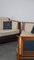 Jugendstil 2-Sitzer Sofa aus weißem und blauem Leder im Jugendstil, Paul Schuitema zugeschrieben 16
