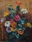 Picquet, Nature Morte Bouquet de Fleurs, 20ème Siècle, Huile sur Panneau, Encadrée 6