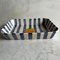 Large Stripey Blue and White Rectangular Serving Dish by Laurie Gates 2