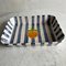 Large Stripey Blue and White Rectangular Serving Dish by Laurie Gates 3