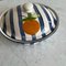 Large Blue and White Stripey Serving Dish with Lid by Laurie Gates 3