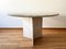 Postmodern Cream Off White Round Travertine Dining Table with Pedestal Base, 1970s 10